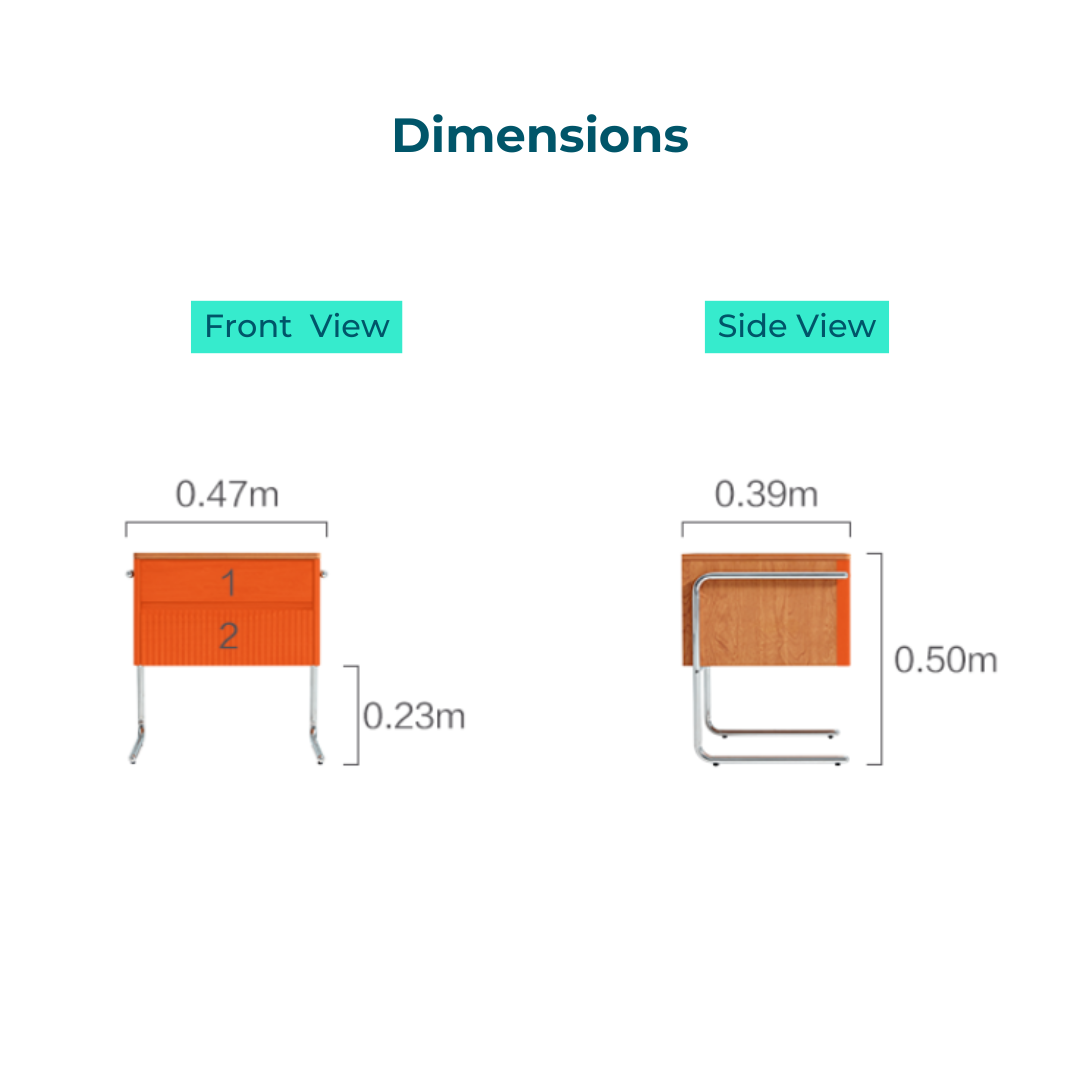 Elspeth Wood Melamine Nightstand