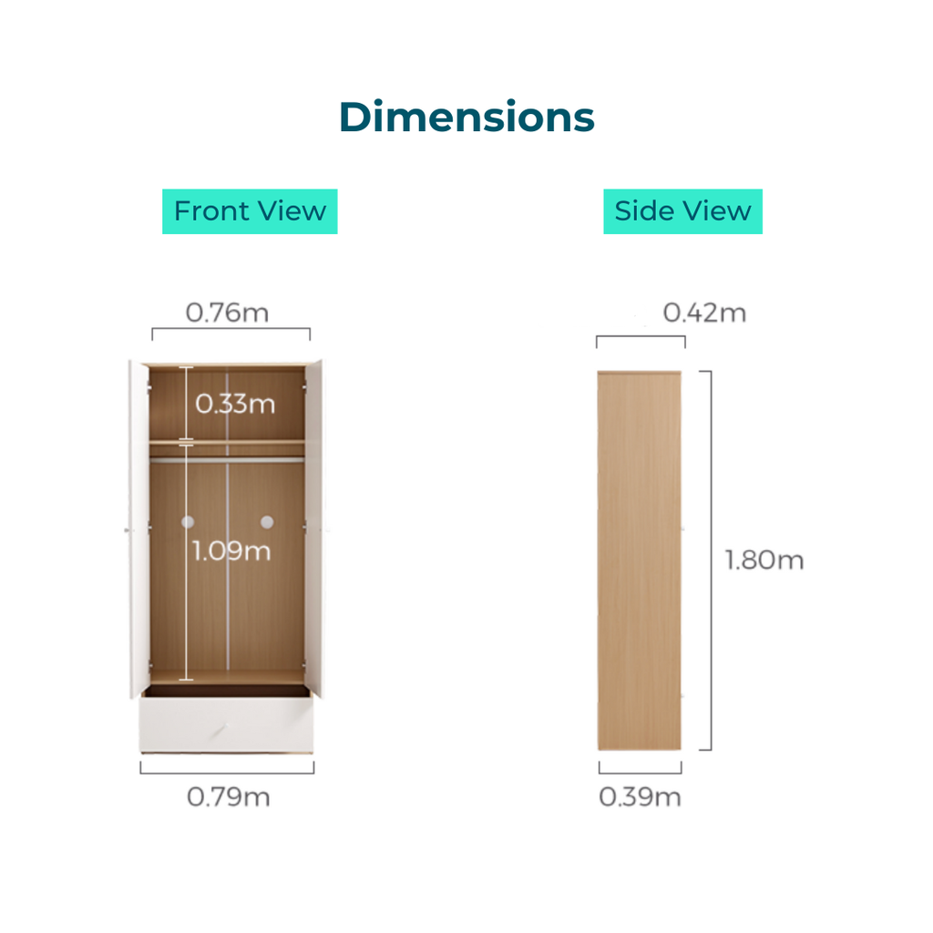 Kamila 2-Doors Wardrobe
