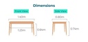 Allure Solid Wood Dining Table