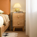 Patty Wood Solid Wood Bedside Table