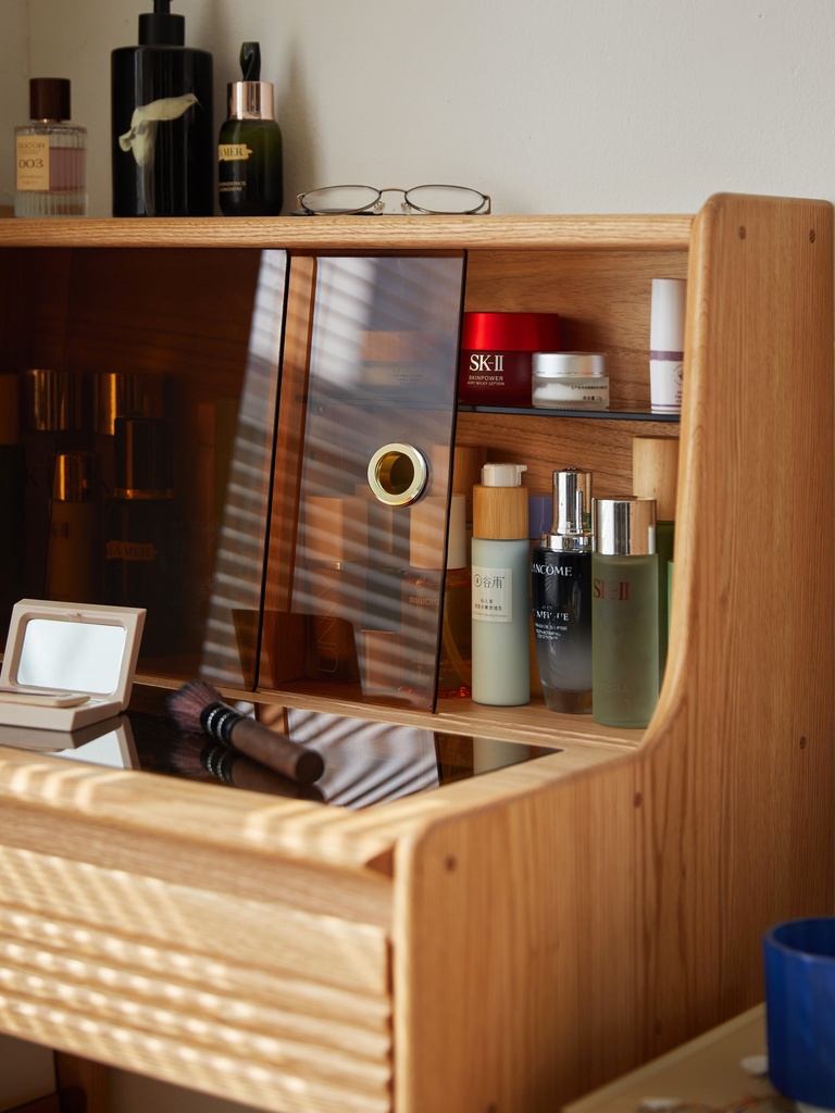 Nara Wood Solid Wood Dressing Table Set