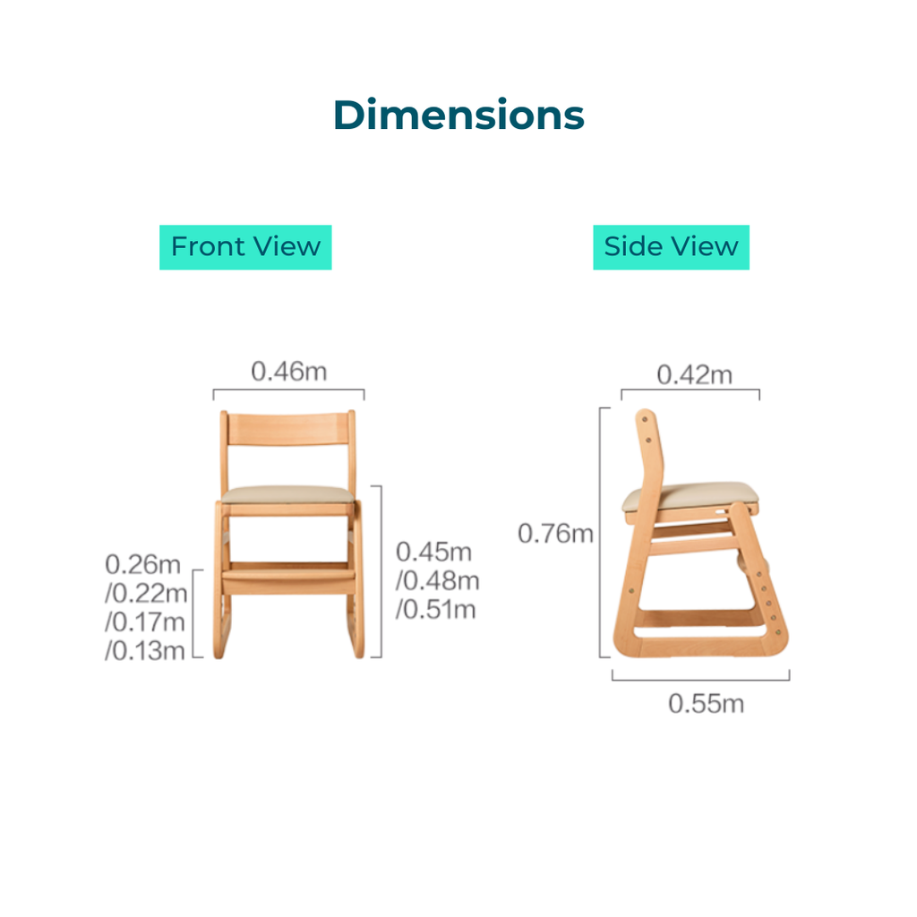 Wood Solid Wood Study Chair