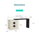 Norelie 3-Drawer Dresser Set