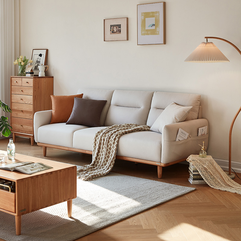Damian 3-Seater Fabric Sofa