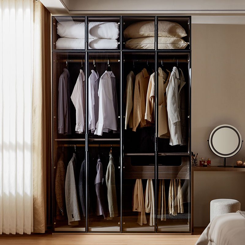 Festy 4-Door Aluminum Framer Wardrobe 