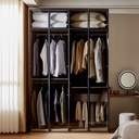 Festy 4-Door Aluminum Framer Wardrobe 