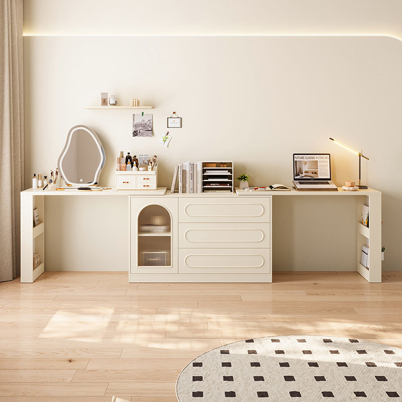 Daren White Melamine Dressing Table Set