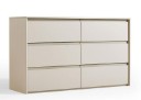 Fanny Light Gray Melamine 6-Drawer Cabinet