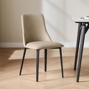 Islene Beige Faux Leather Dining Chair (2pcs)