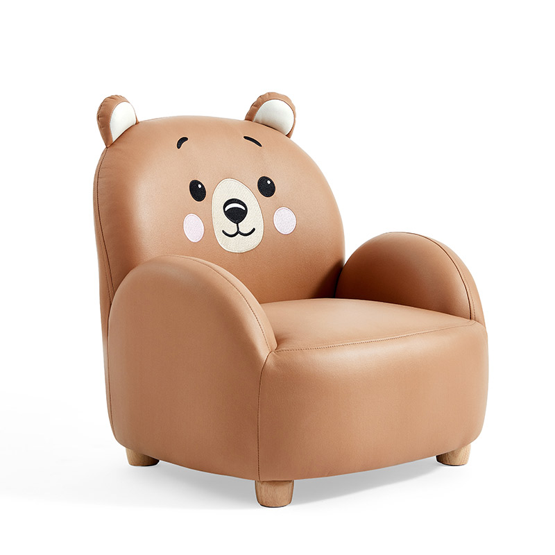 Jed Bear Brown Tech Leather Children Sofa