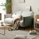 Jayra 2-Seater Leathaire Fabric Sofa