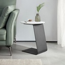 Caleb White Melamine Side Table