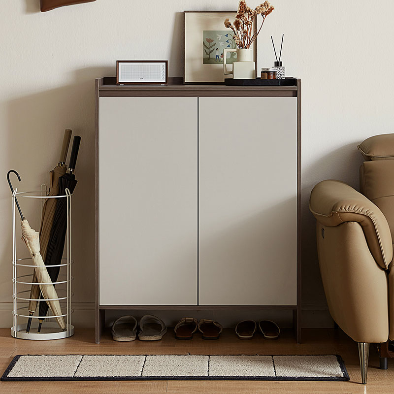Mylo Walnut Melamine Shoe Cabinet