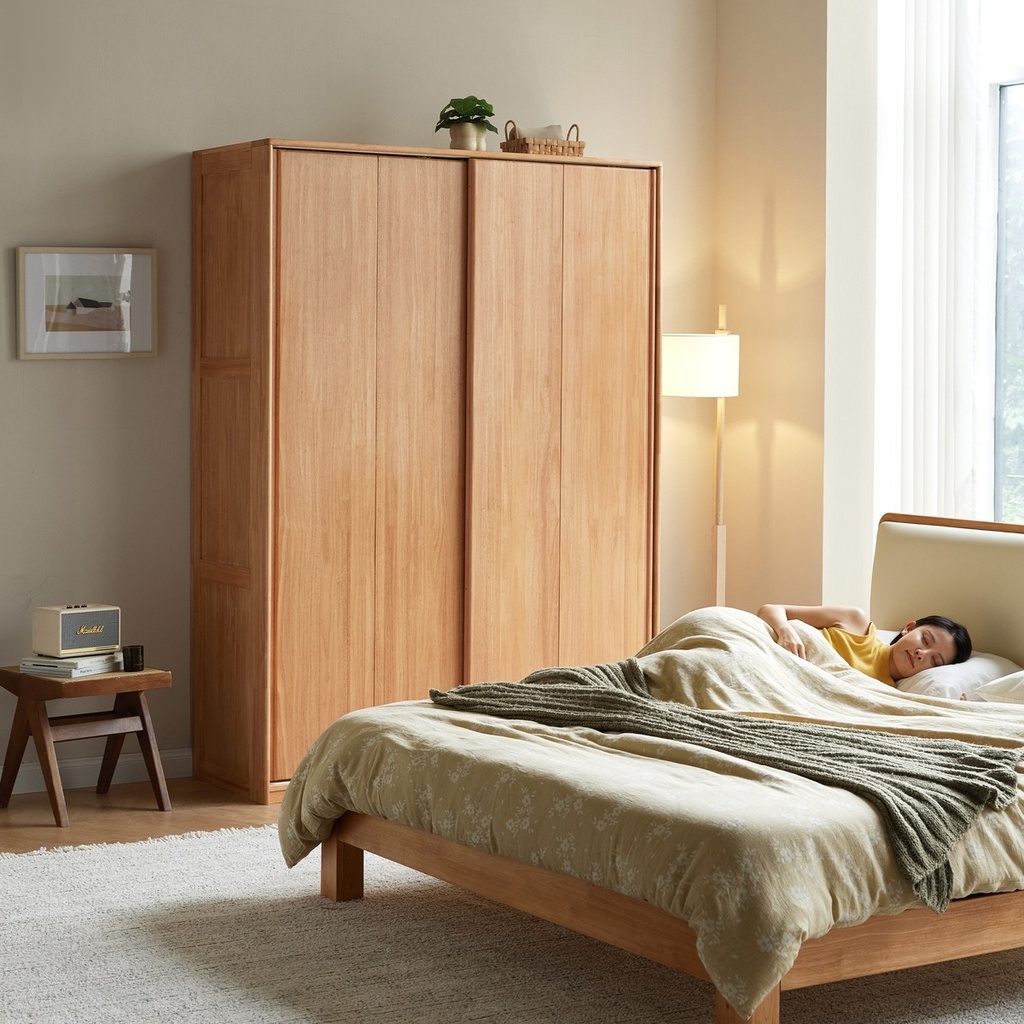 Nythara Solid Wood Wardrobe Cabinet