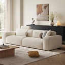 Nerivelle White Fabric Sofa