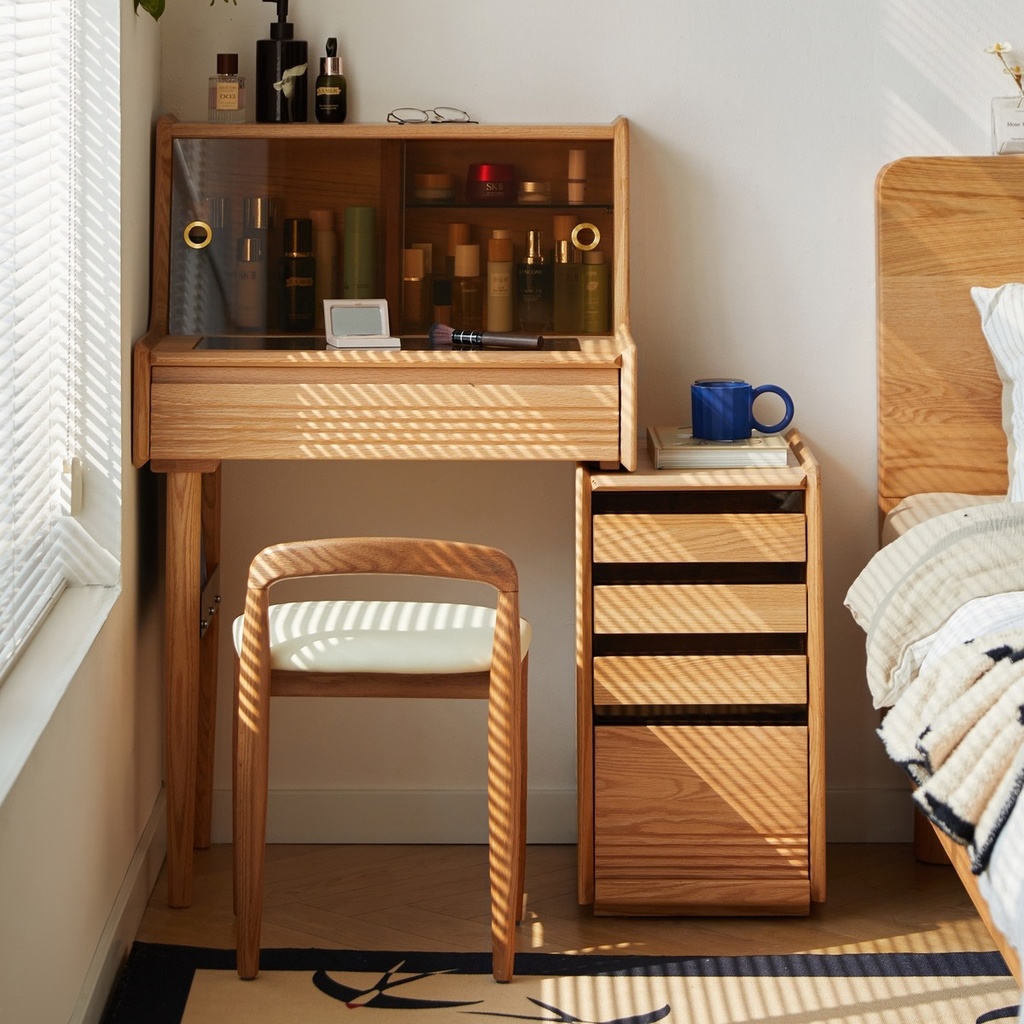 Nara Wood Solid Wood Dressing Table Set