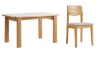Novi White Solid Wood Dining Table Set