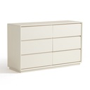 Nivorra White Solid Wood 6-Drawers Cabinet