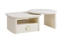 Nayelle White Wood Solid Coffee Table