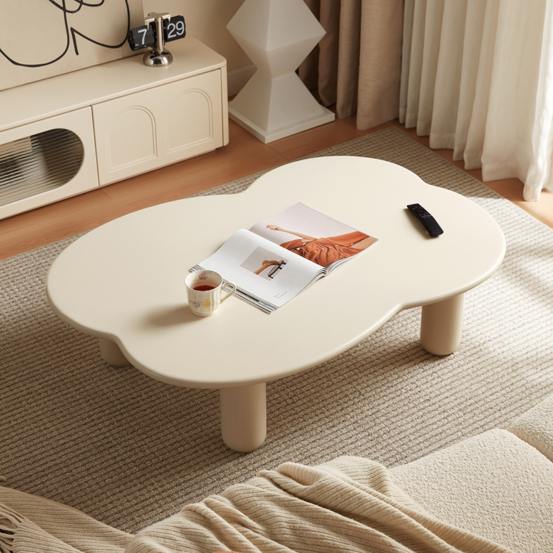 Patricia White Solid Wood Center Table