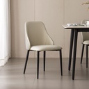 Priyana Light Gray Leather Dining Chair (2 pcs)