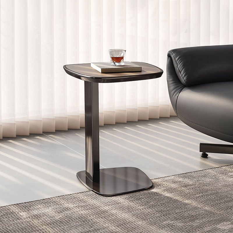 Quinton Black Fiberboard Side Table