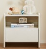Pravincy White Melamine Bedside Table
