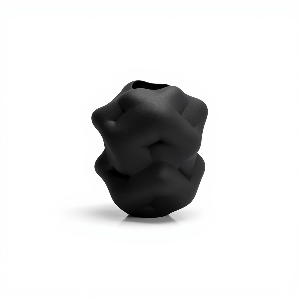Irregular Black Shape Vase