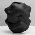 Irregular Black Shape Vase