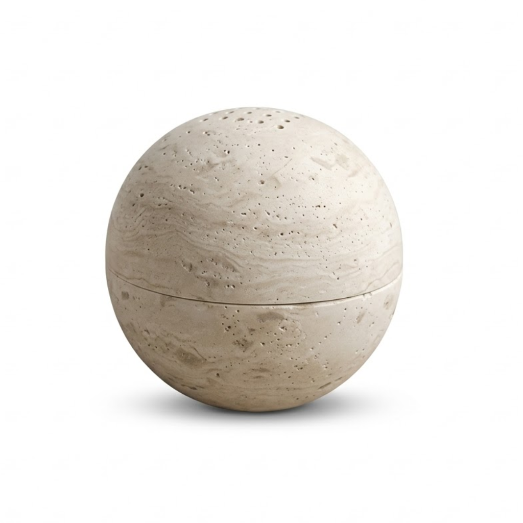 Travertine Round Ornament