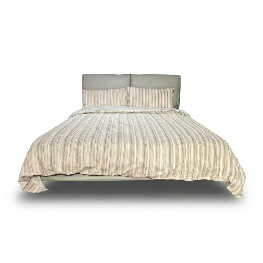 Striped Linen Cotton Fitted Sheet