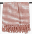 Polka Dot Pink Tassel Blanket