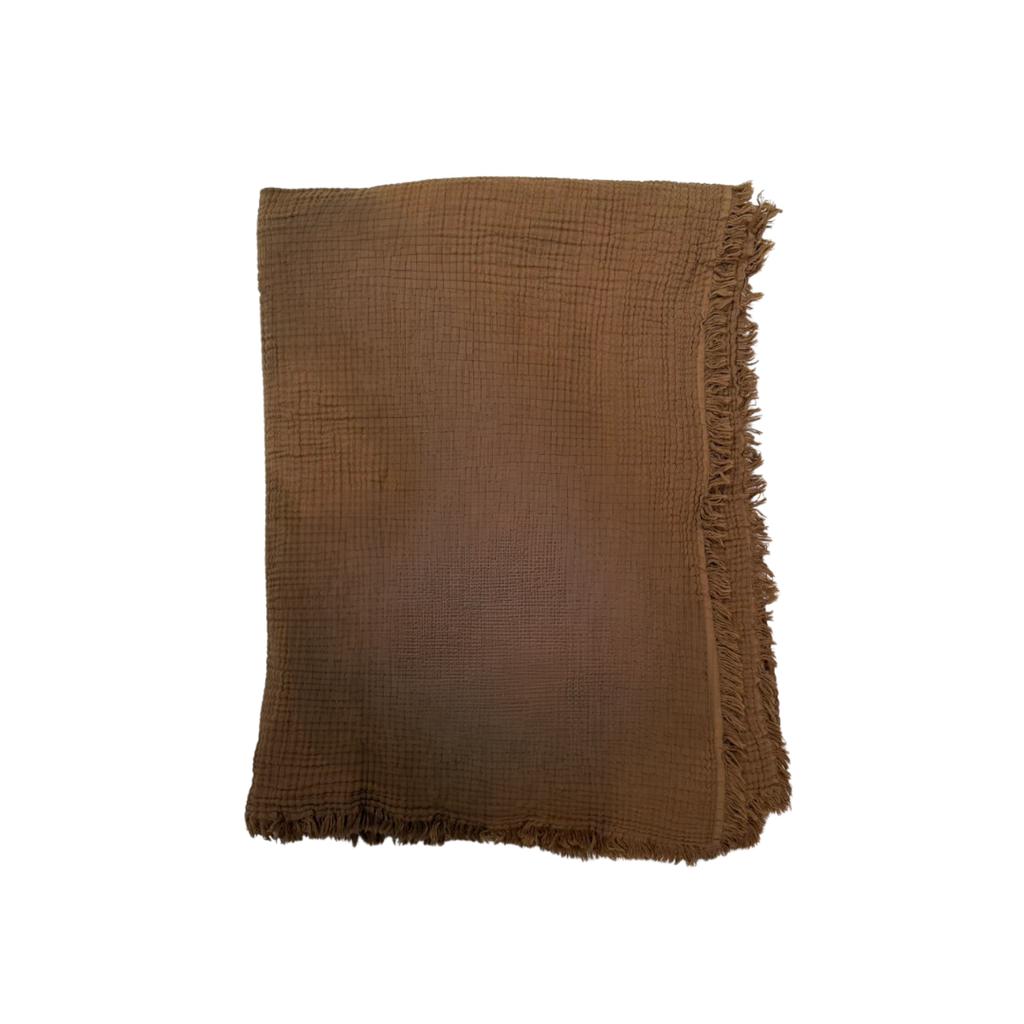 Four-Layer Gauze Brown Blanket 