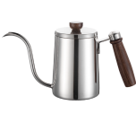 Stainless Steel Coffee Pot W/ Wooden Handle