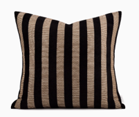 Black And Brown Striped Pillow