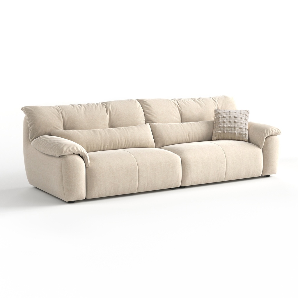 Nympha Cream Scratch-Resistant Fabric Sofa