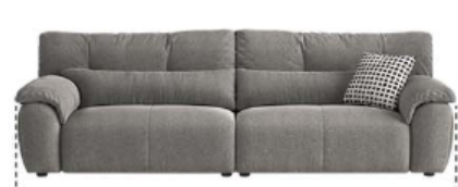 Nympha Dark Gray Fabric Sofa 