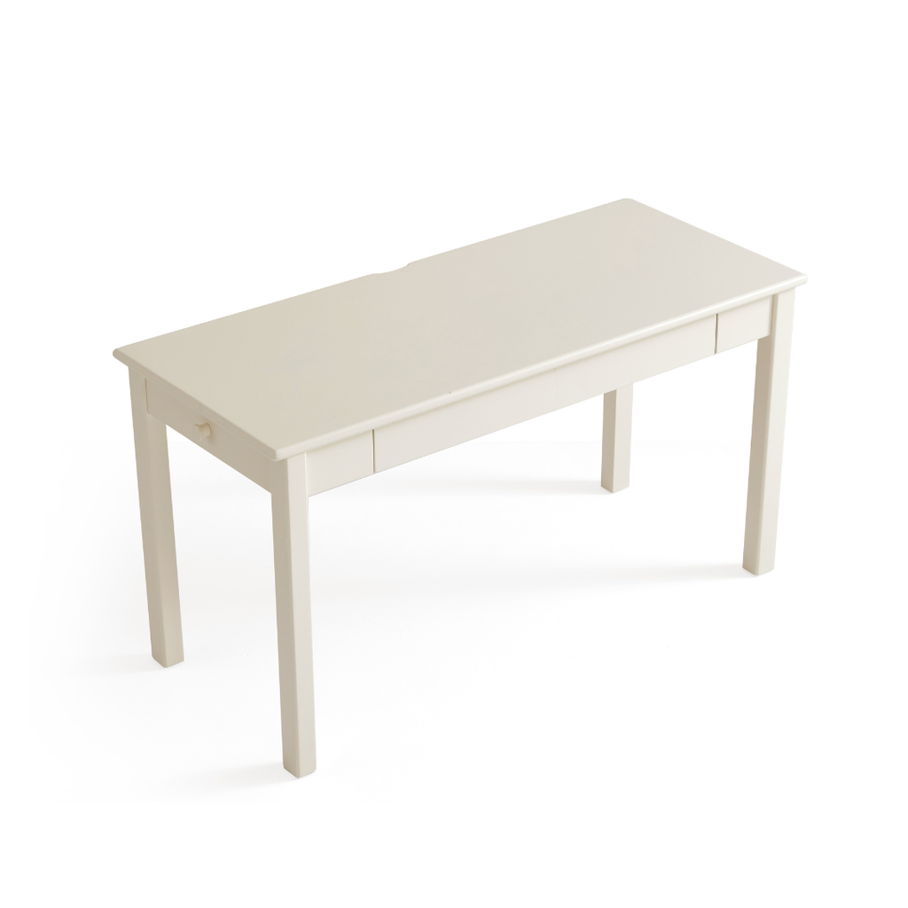 Odelia White Solid Wood Study Desk 