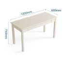 Odelia White Solid Wood Study Desk 