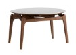 Nivora White Solid Wood Extendable Dining Table