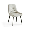 Pandora White Pet-Friendly Leather Dining Chair (2 pcs)