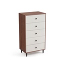 Quentin Walnut Melamine 5-Drawer Cabinet