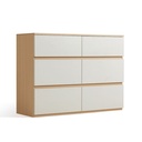 Oswald Melamine 6-Drawer Cabinet 