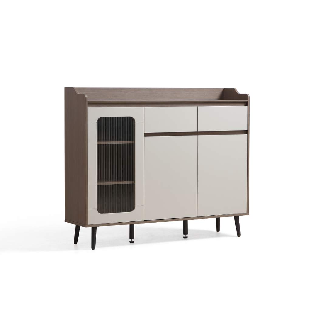 Priscilla Gray Melamine Side Cabinet 