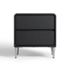 Dustin Leather Bedside Table 