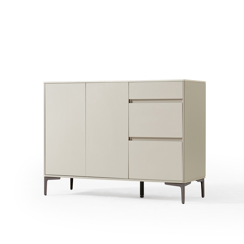 Octavia Light Gray Melamine Side Cabinet 