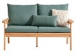 Evha Wood Green Fabric Sofa 