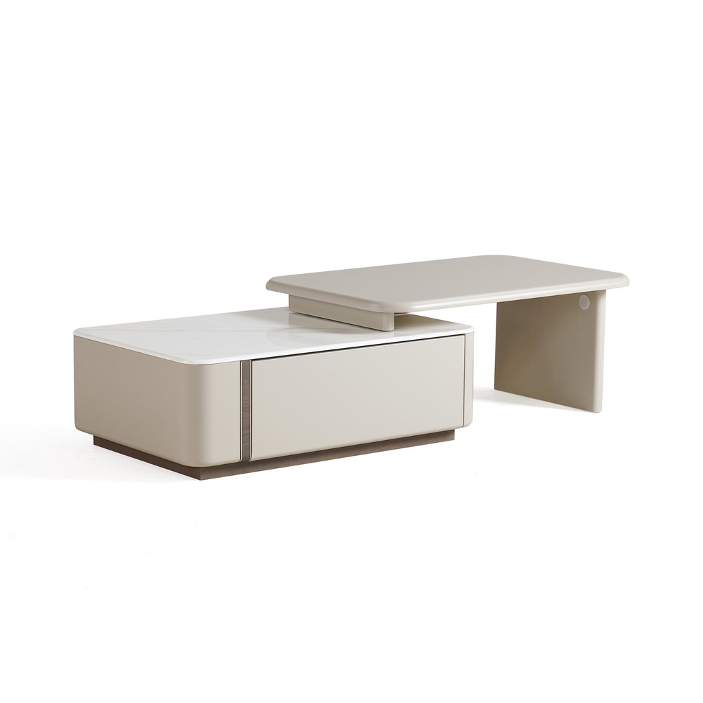 Nira Light Gray Sintered Stone Coffee Table Set