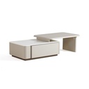 Nira Light Gray Sintered Stone Coffee Table Set