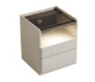 Oziel Light Gray Melamine Bedside Table 